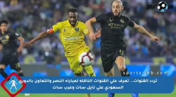 تردد القنوات.. تعرف على القنوات الناقلة لمباراة النصر والتعاون بالدوري السعودي على نايل سات وعرب سات